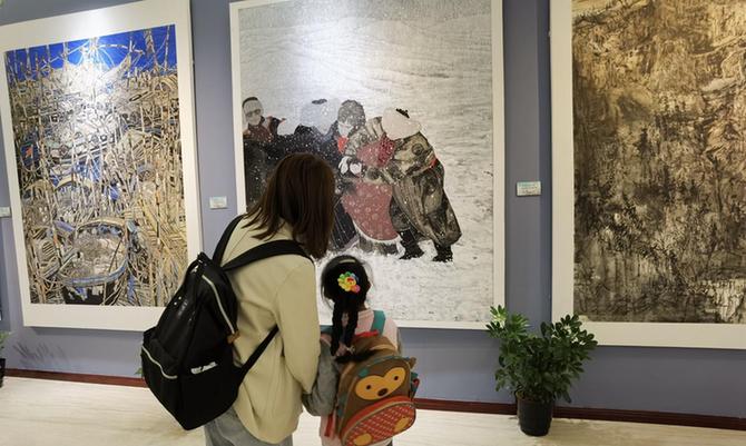 “聚焦脱贫攻坚”傅抱石全国中国画作品展在京开展